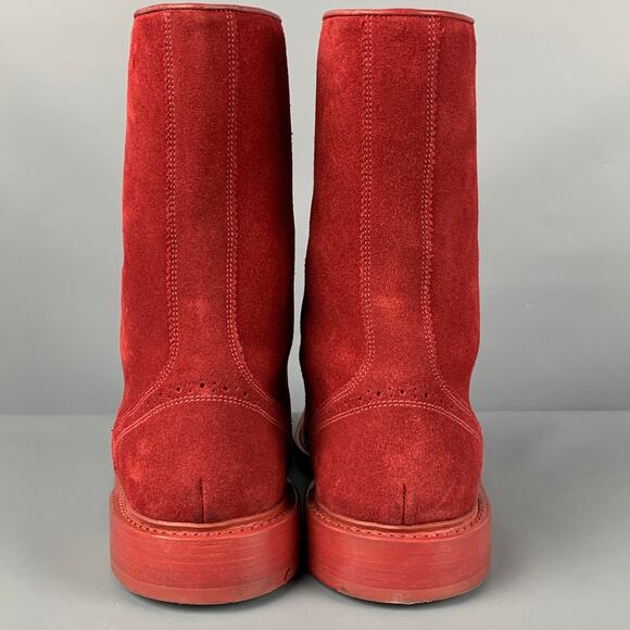 FLORSHEIM by DUCKIE BROWN Size 10 Burgundy Perforated Leather Wingtip Boots main image 5